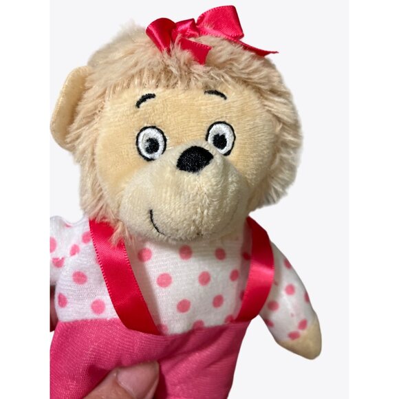 The Berenstain Bears Sister Plush Bear Toy With Pink Polka Dot Outfit & Bow - Picture 2 of 6